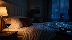 Alcohol disrupting sleep and causing nighttime awakenings