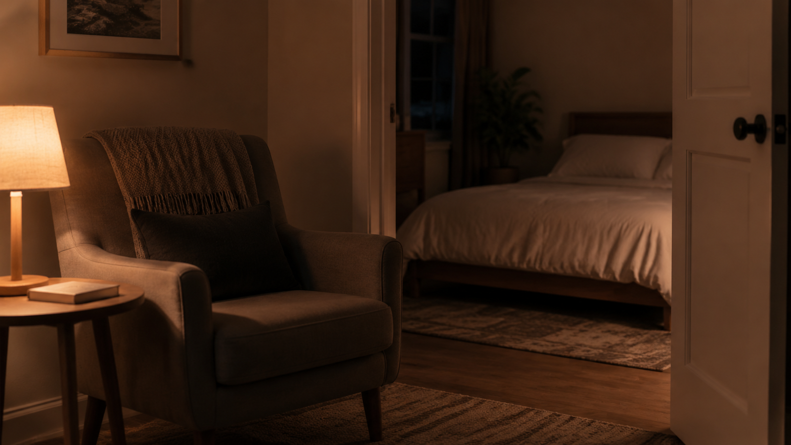 Quiet reading area used when you cannot fall asleep naturally