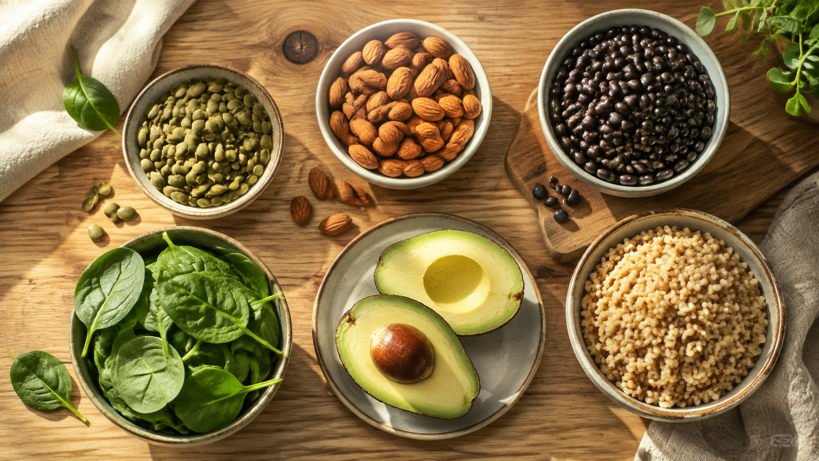 Magnesium-rich foods that support healthy nutrition and sleep