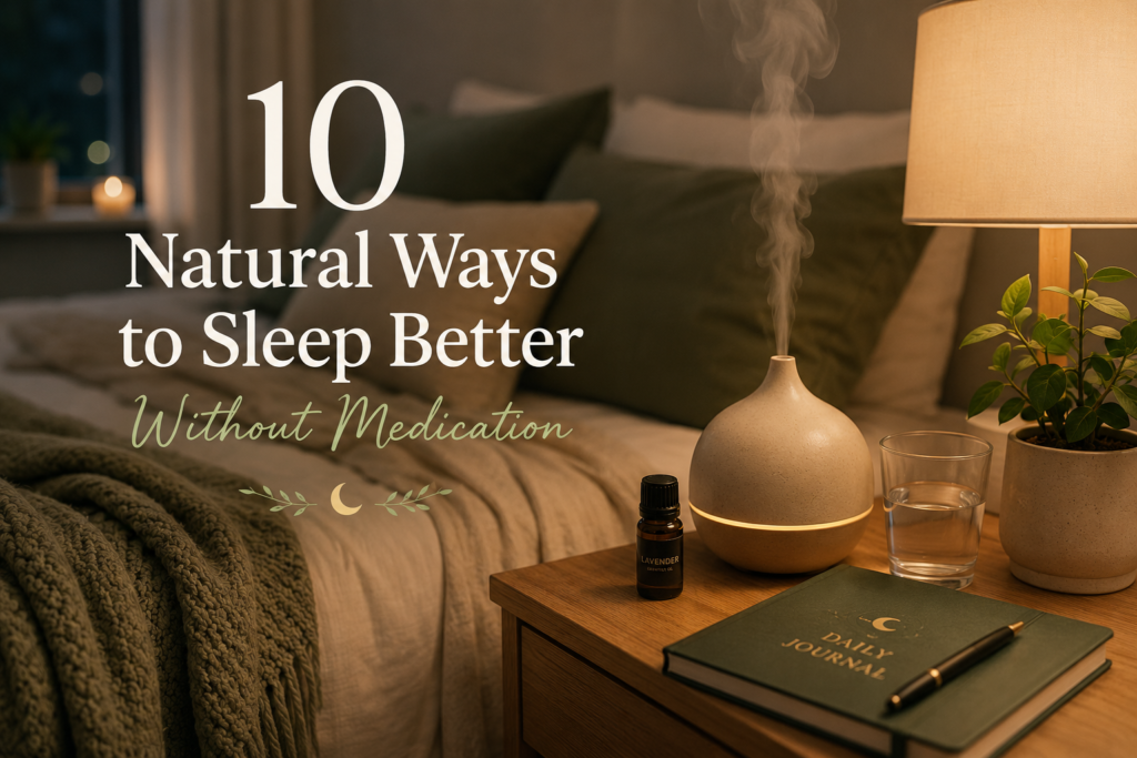 natural ways to sleep better in a peaceful modern bedroom