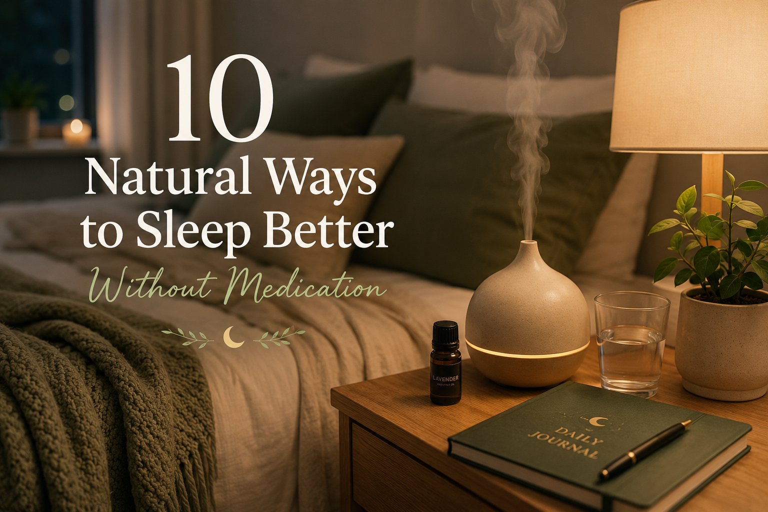 natural ways to sleep better in a peaceful modern bedroom