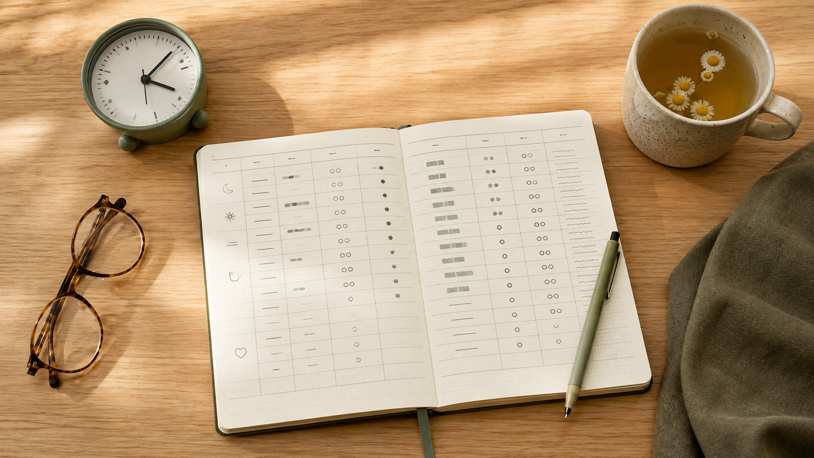Two-week sleep diary to help stop waking up at 3 AM