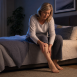 Can menopause cause restless legs syndrome in a middle-aged woman at night