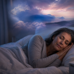 Can menopause cause vivid dreams in a middle-aged woman sleeping at night